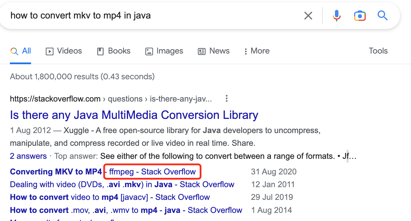 how to convert mkv to mp4 in java