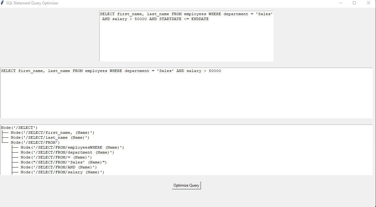 GitHub - alis0712/simpleQueryOptimizer: Query Optimizer