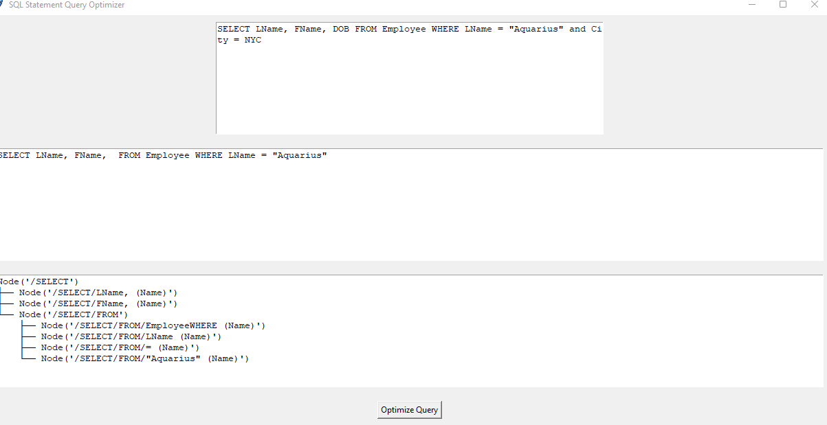 GitHub - alis0712/simpleQueryOptimizer: Query Optimizer