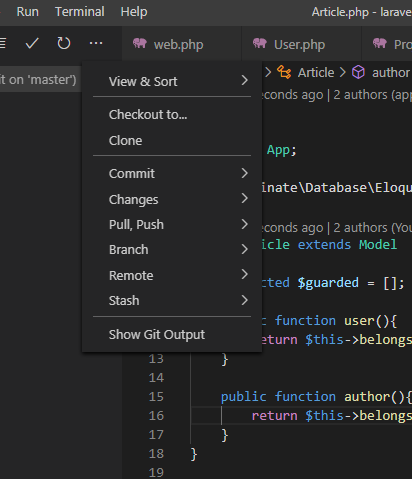 git pull and push in single dropdown as earlier version before july ...