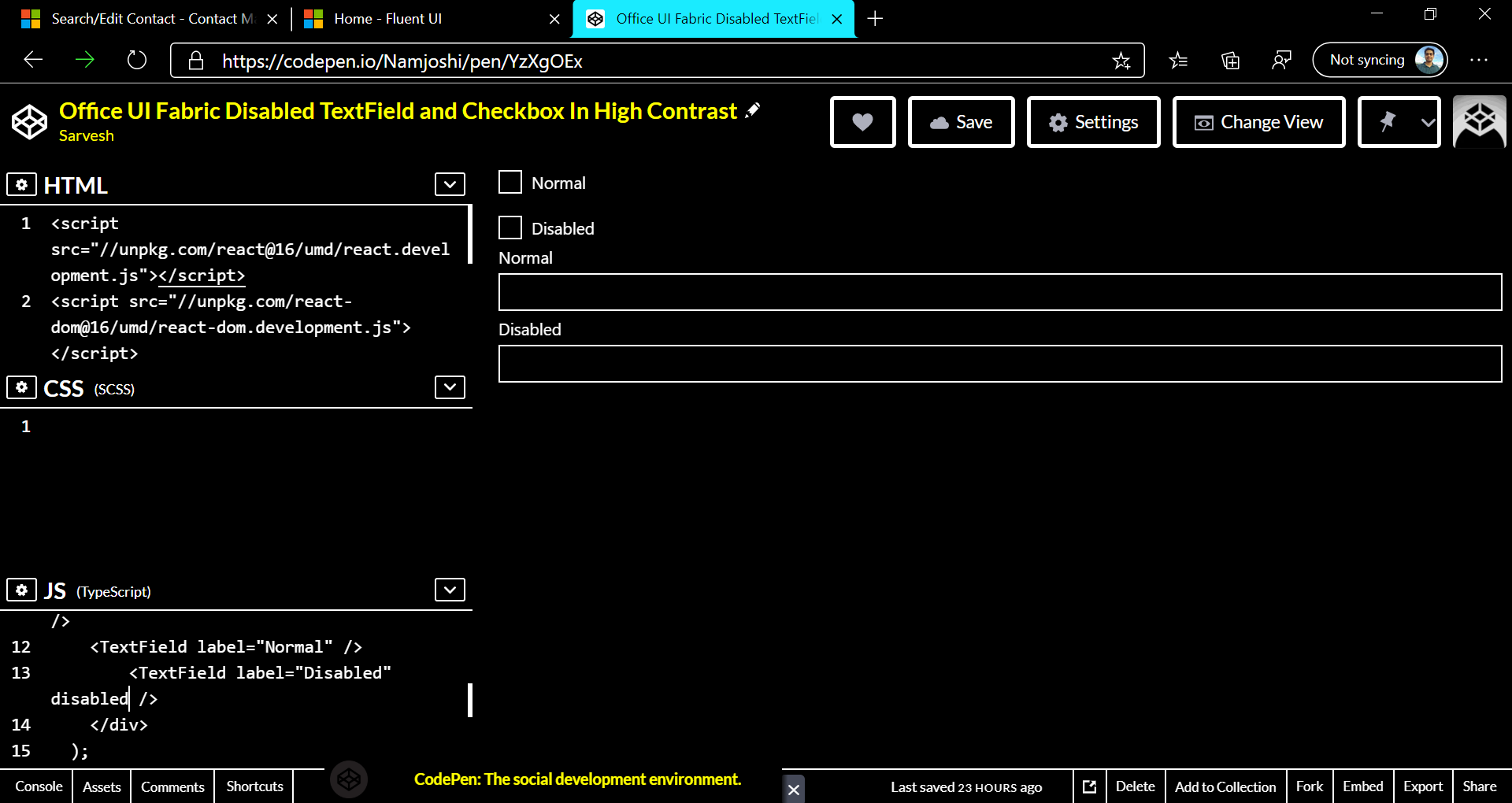 Unable To Differentiate Between A Nomal TextField And A Disabled