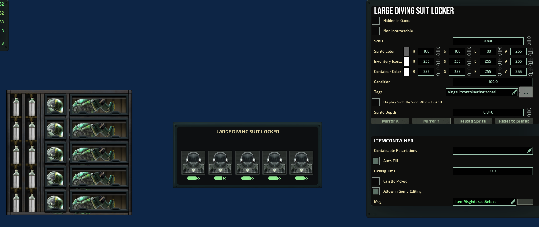 [Issue][Sprite Color] The single Diving Suit Locker does not render
