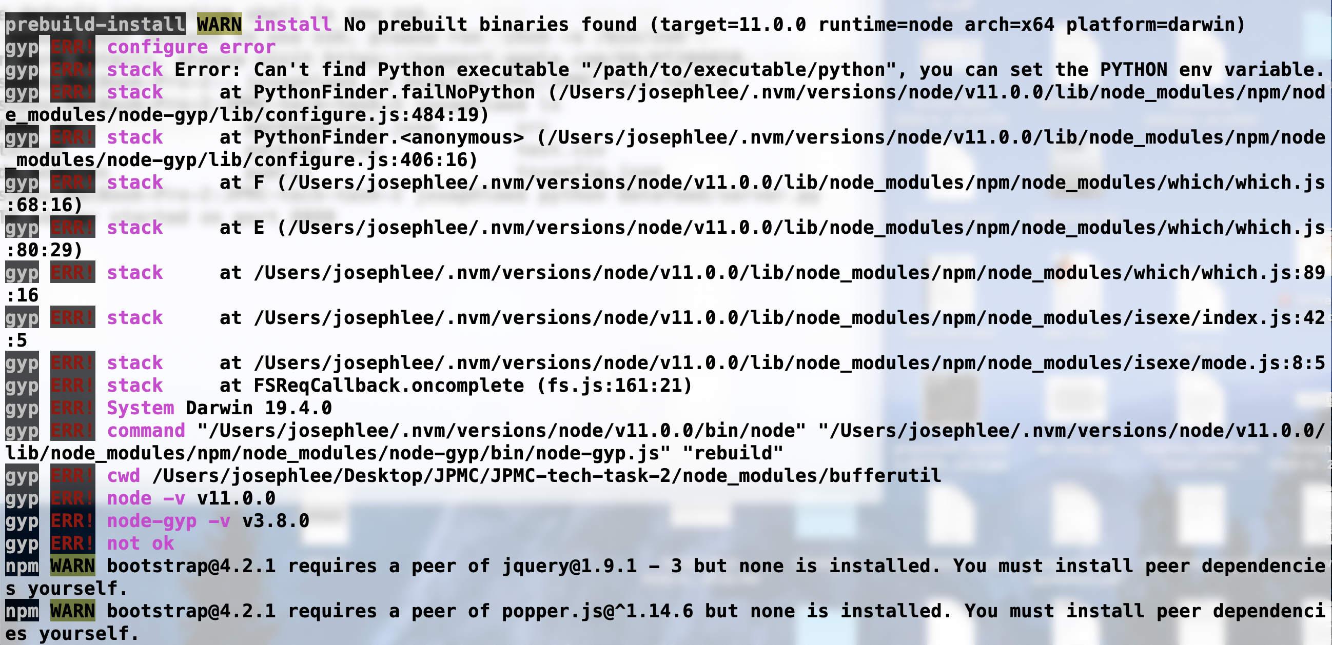 No prebuilt binaries found, can't find Python executable · Issue #90 ...