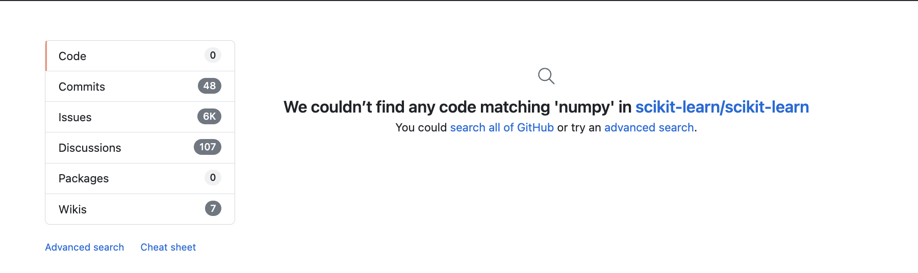 Code Search Does Not Return Results For Exact String Matches That Exist In  The Repo Being Searched · Community · Discussion #20633 · Github