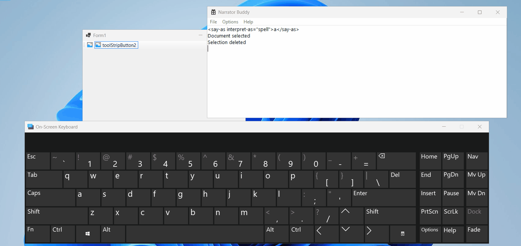 Click events getting lost when pressing Space keyboard continuously to