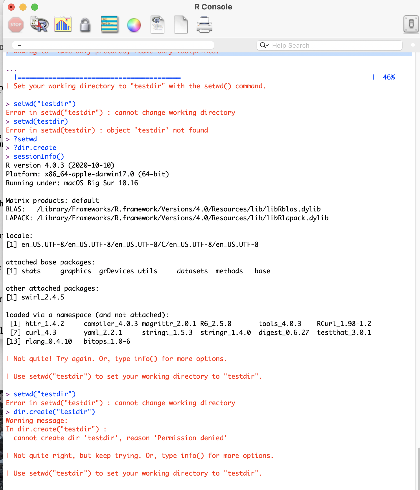 practice programming assignment swirl lesson 2 workspace and files