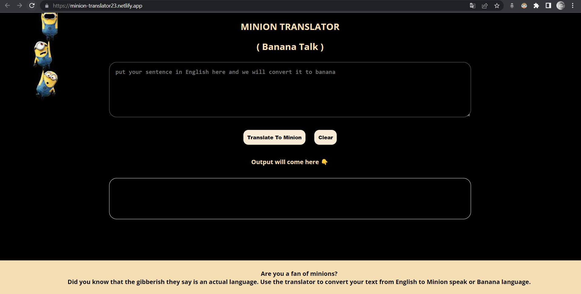 GitHub Isanjeev23 minion translator