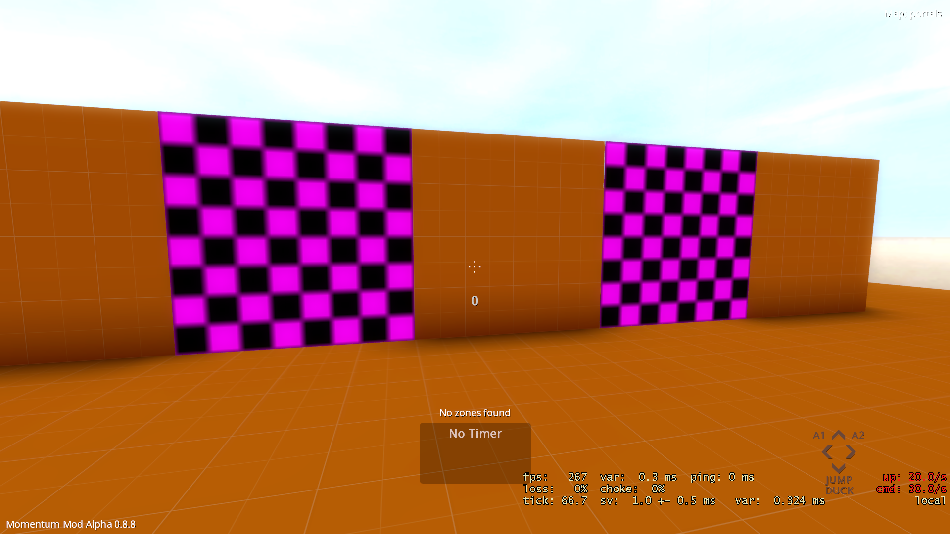 Portals show as a missing texture without mounting Portal 2