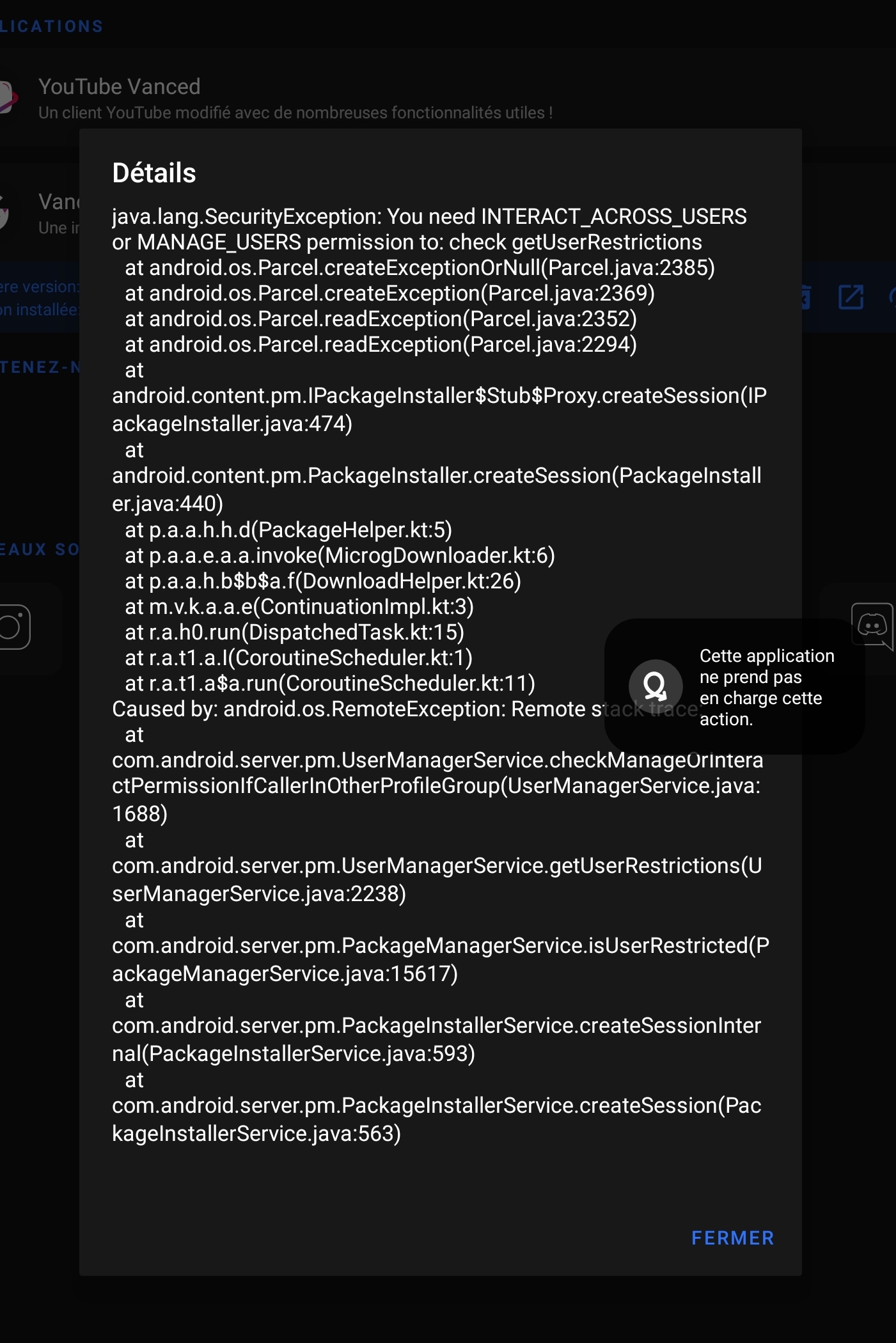 Problem with Vanced manager installation · Issue 550 · TeamVanced