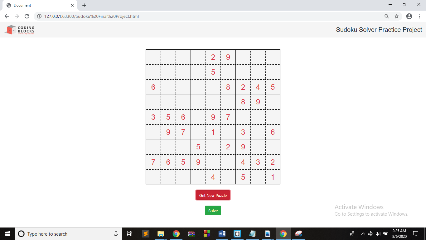 GitHub - AmishaSingla-29/SudokuSolver: Sudoku is a number-placement ...