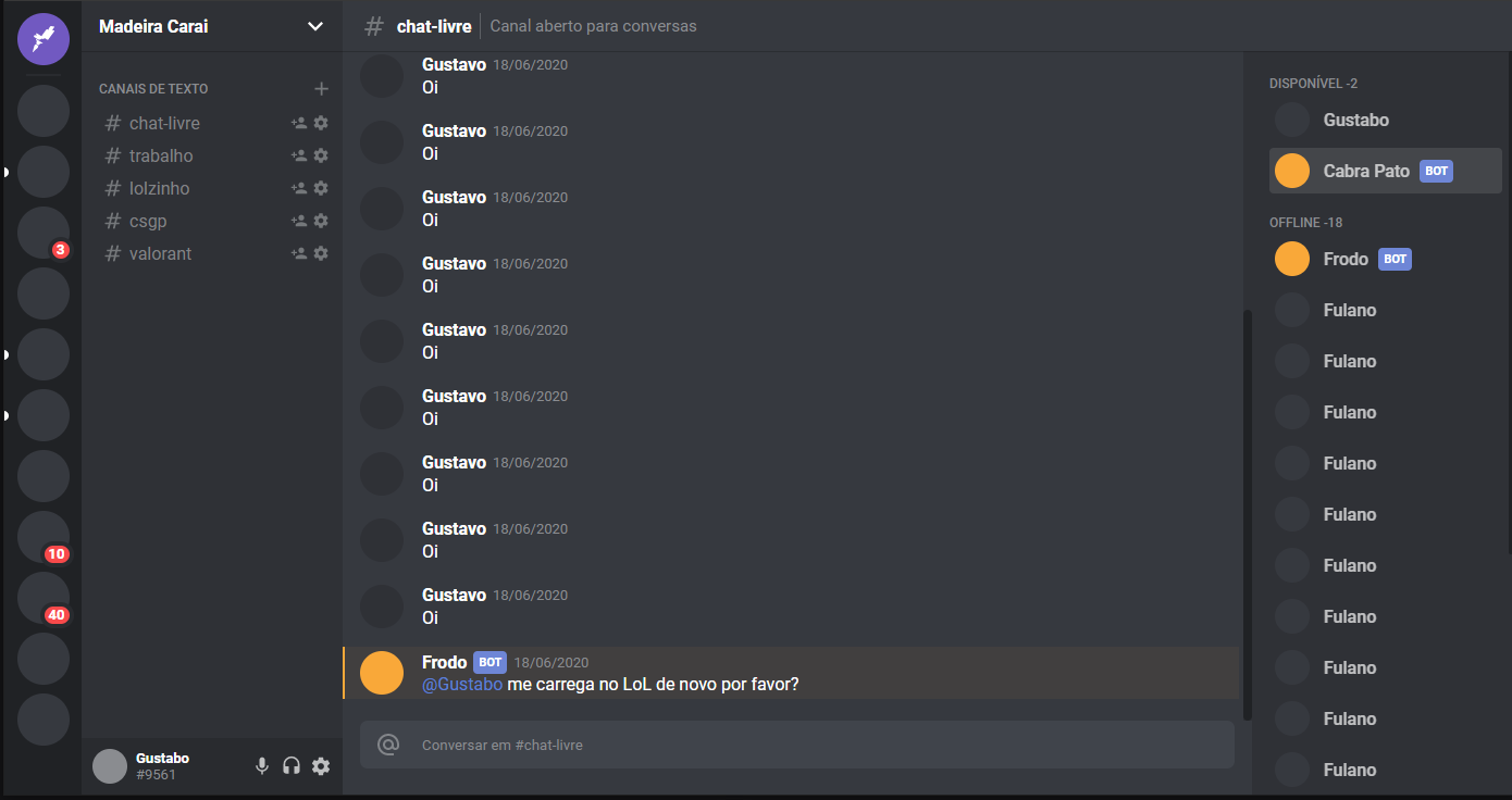 GitHub - gustavo867/Discord-Clone: Discord Clone with Typescript