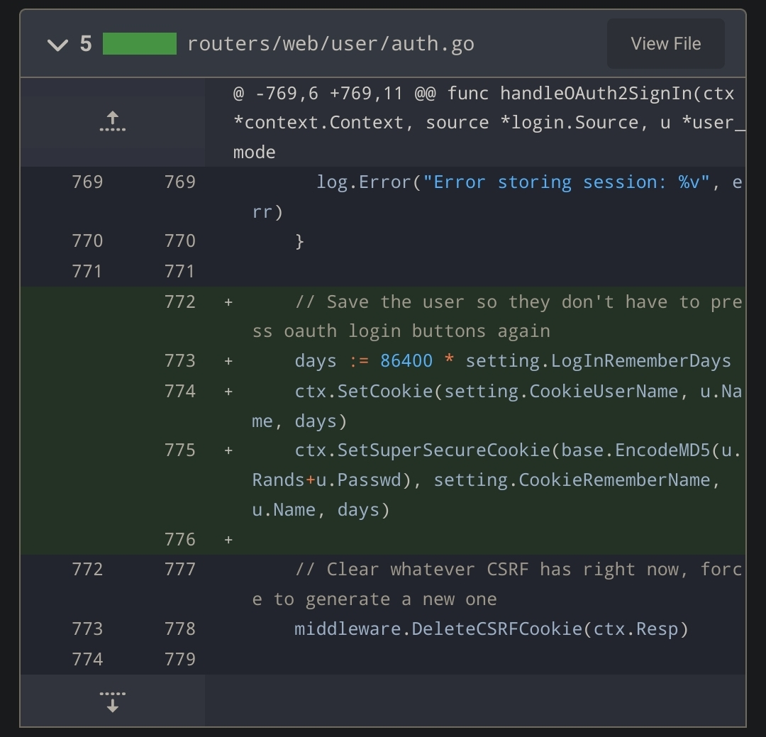 External OAuth2 works for login once, but shows login page again after ...