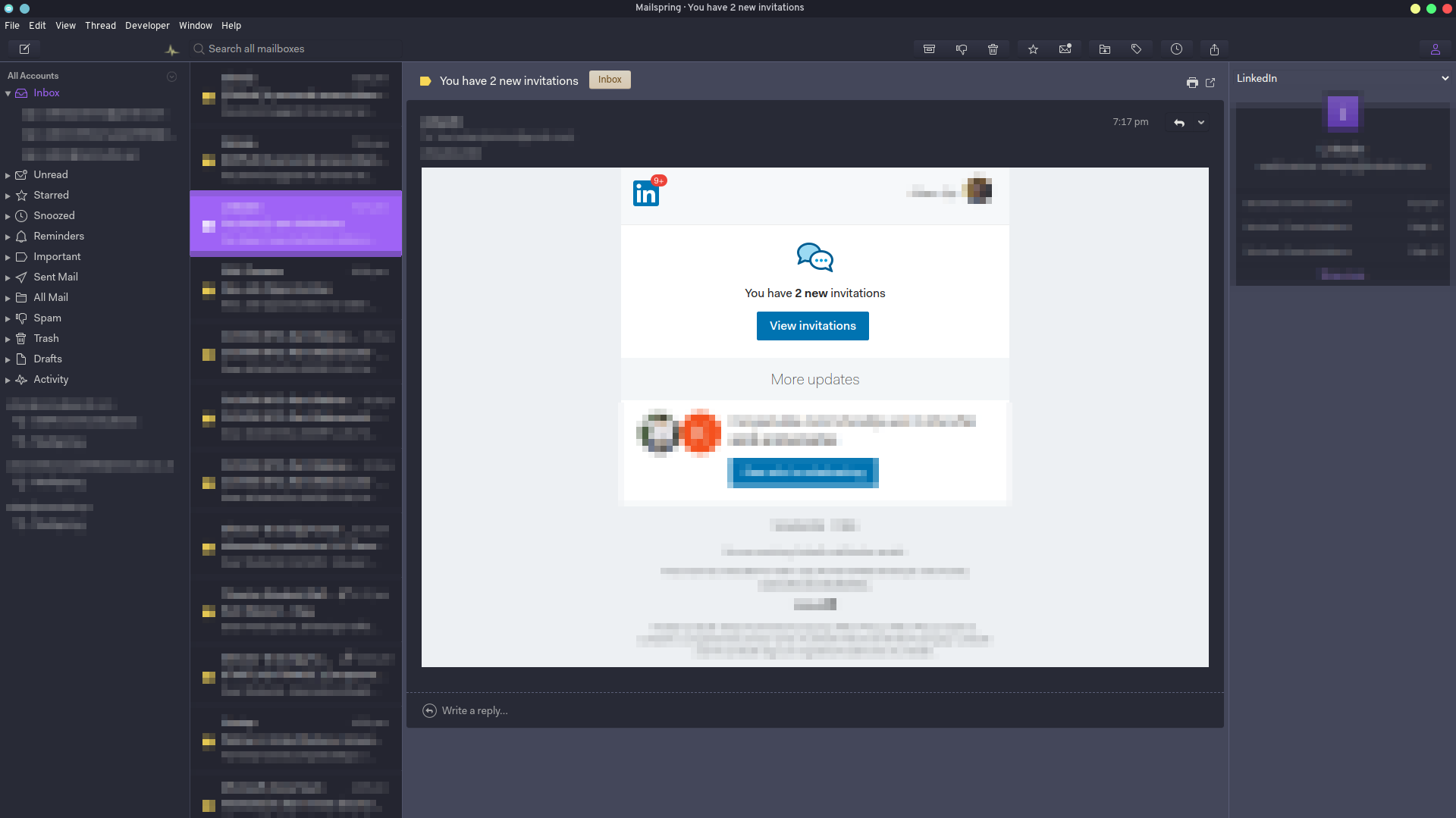 GitHub lemonnuggets/mailspringuidarkdracula Dracula theme for Mailspring with emails