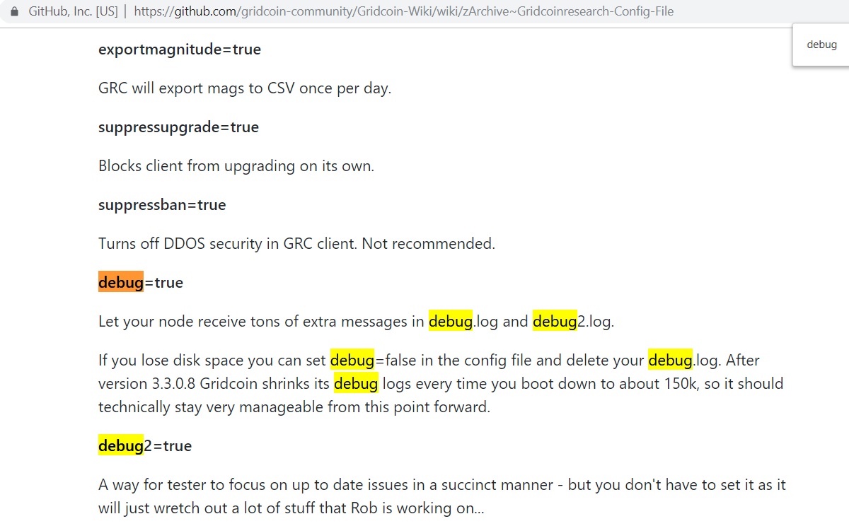 log switches on conf file