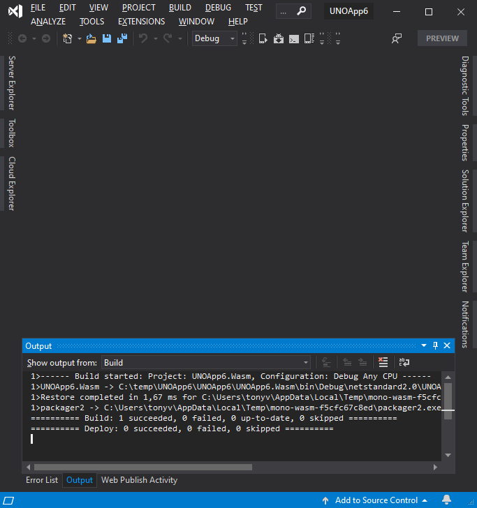 Build error when Run the WASM Project in Visual Studio 2019 Preview ...