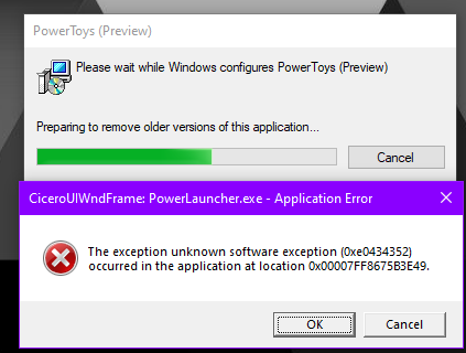 PowerToys Auto-update generates error dialog, but still updates · Issue ...