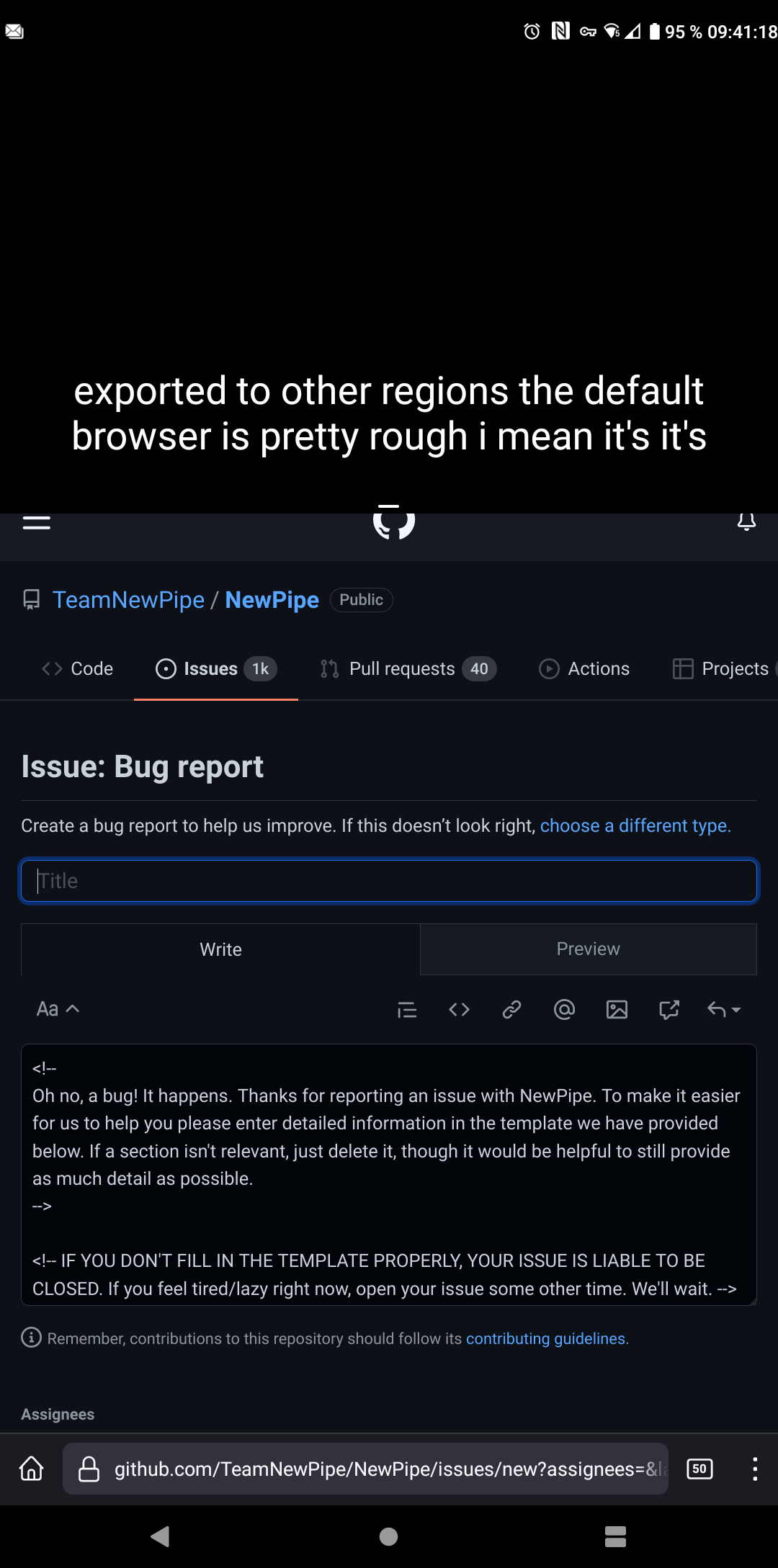 No video in split screen · Issue #7711 · TeamNewPipe/NewPipe · GitHub