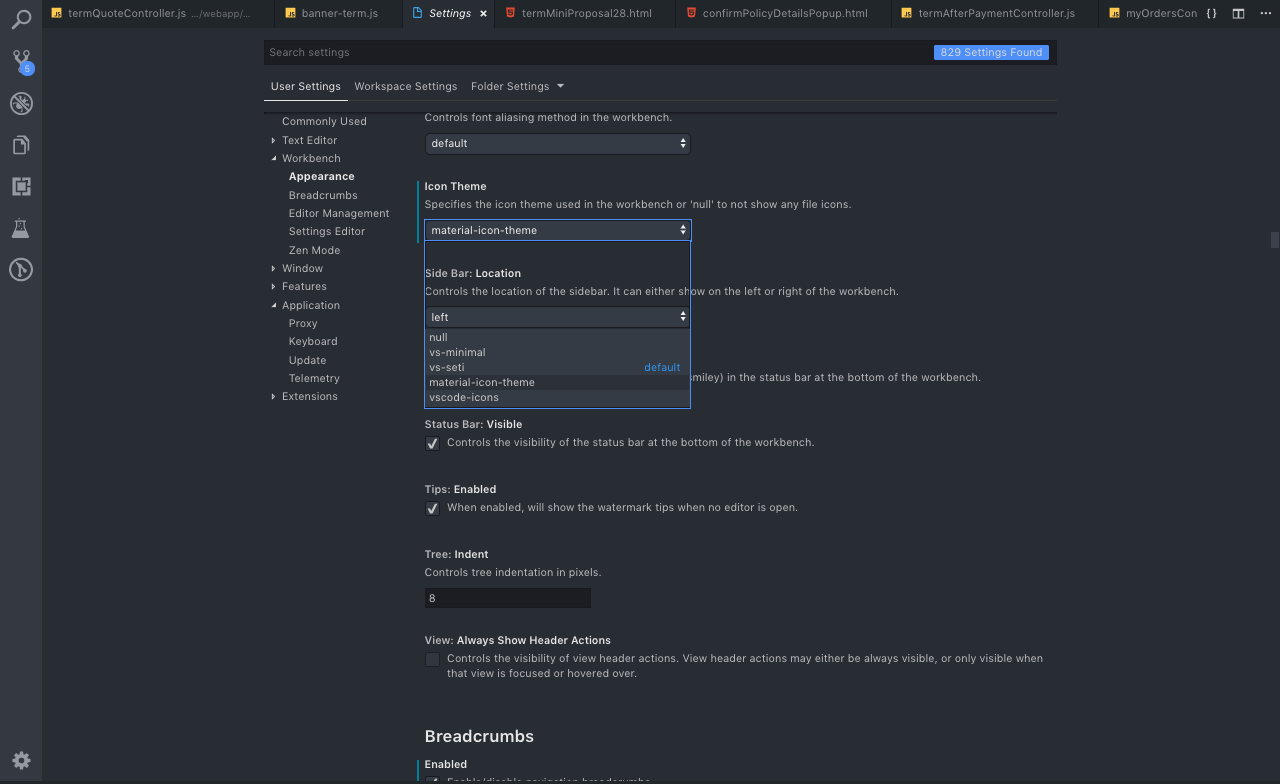 Dropdown UI issue in Settings · Issue #71133 · microsoft/vscode · GitHub