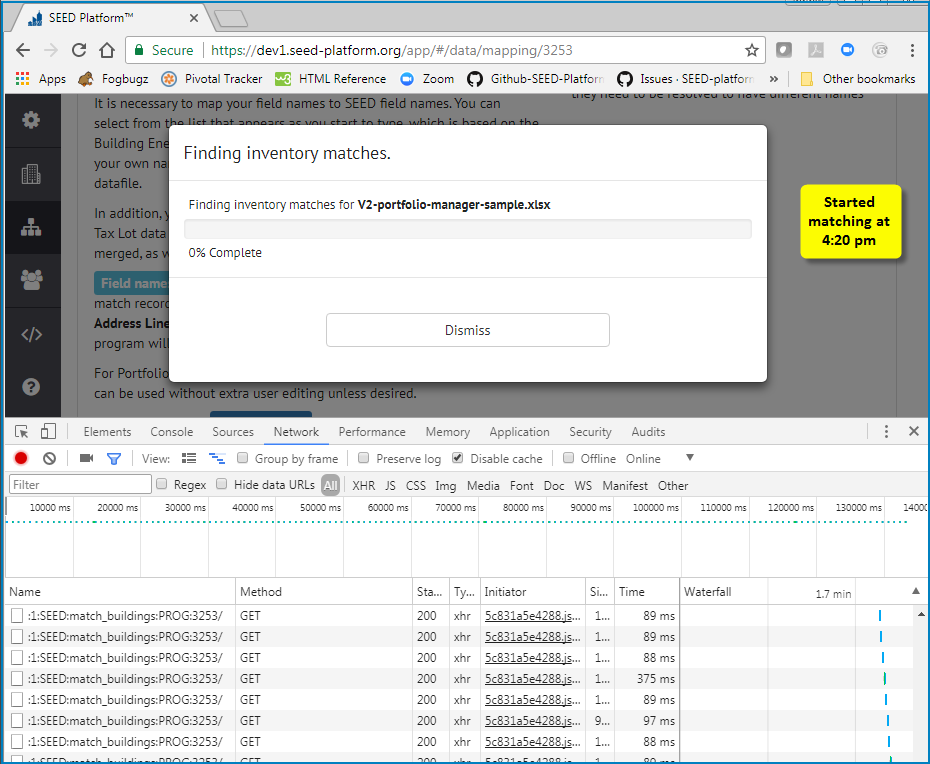 File hangs on matching · Issue #1497 · SEED-platform/seed · GitHub