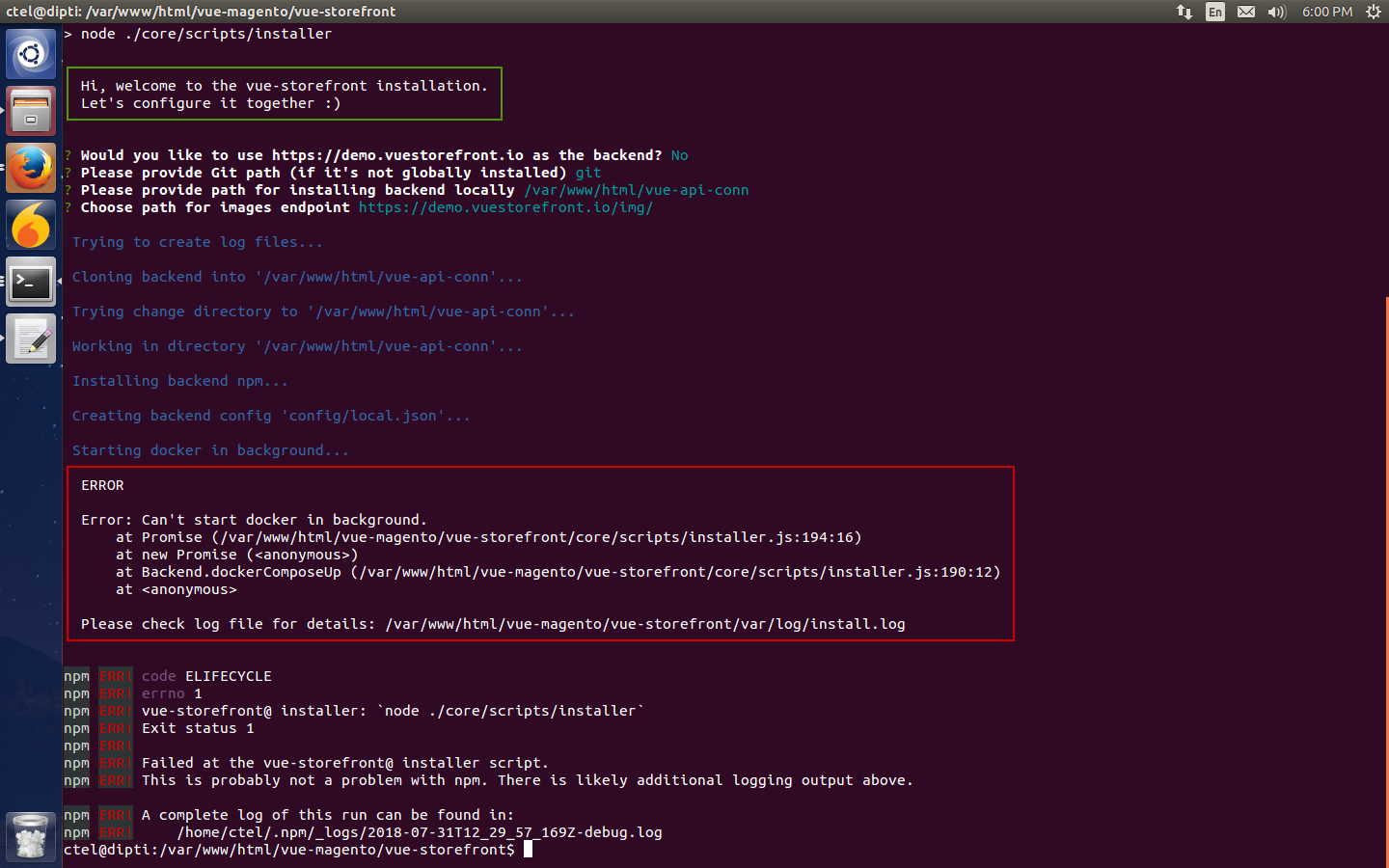 Vue Storefront Api Facing Error While Installing Issue 1495 Vuestorefront Vue Storefront Github