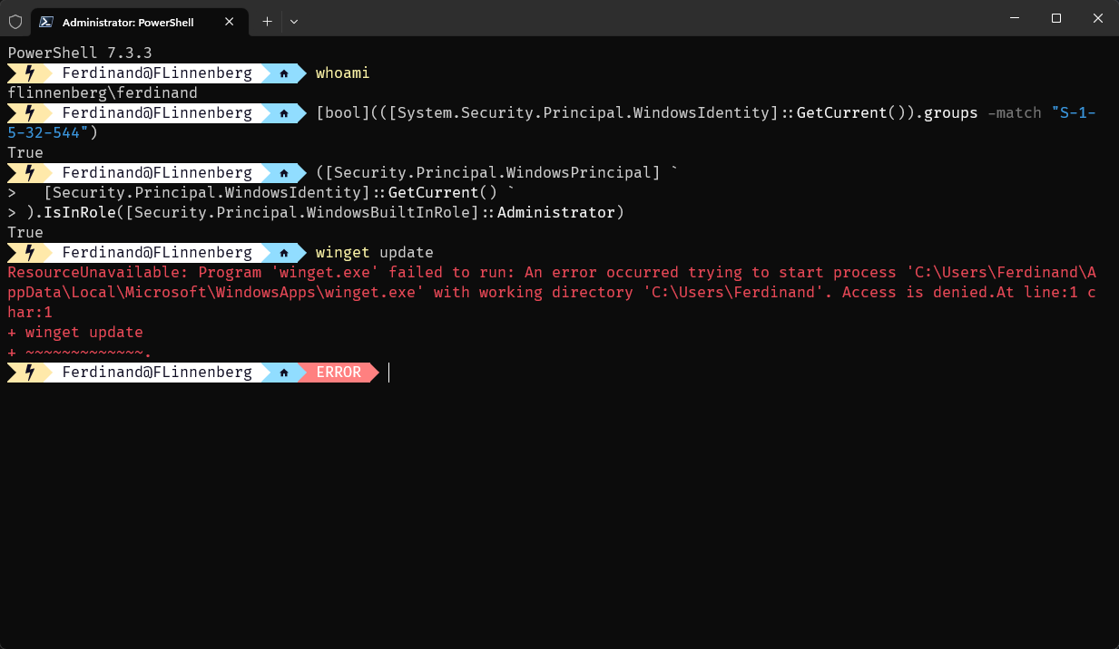 ResourceUnavailable: Program 'winget.exe' failed to run: An error ...