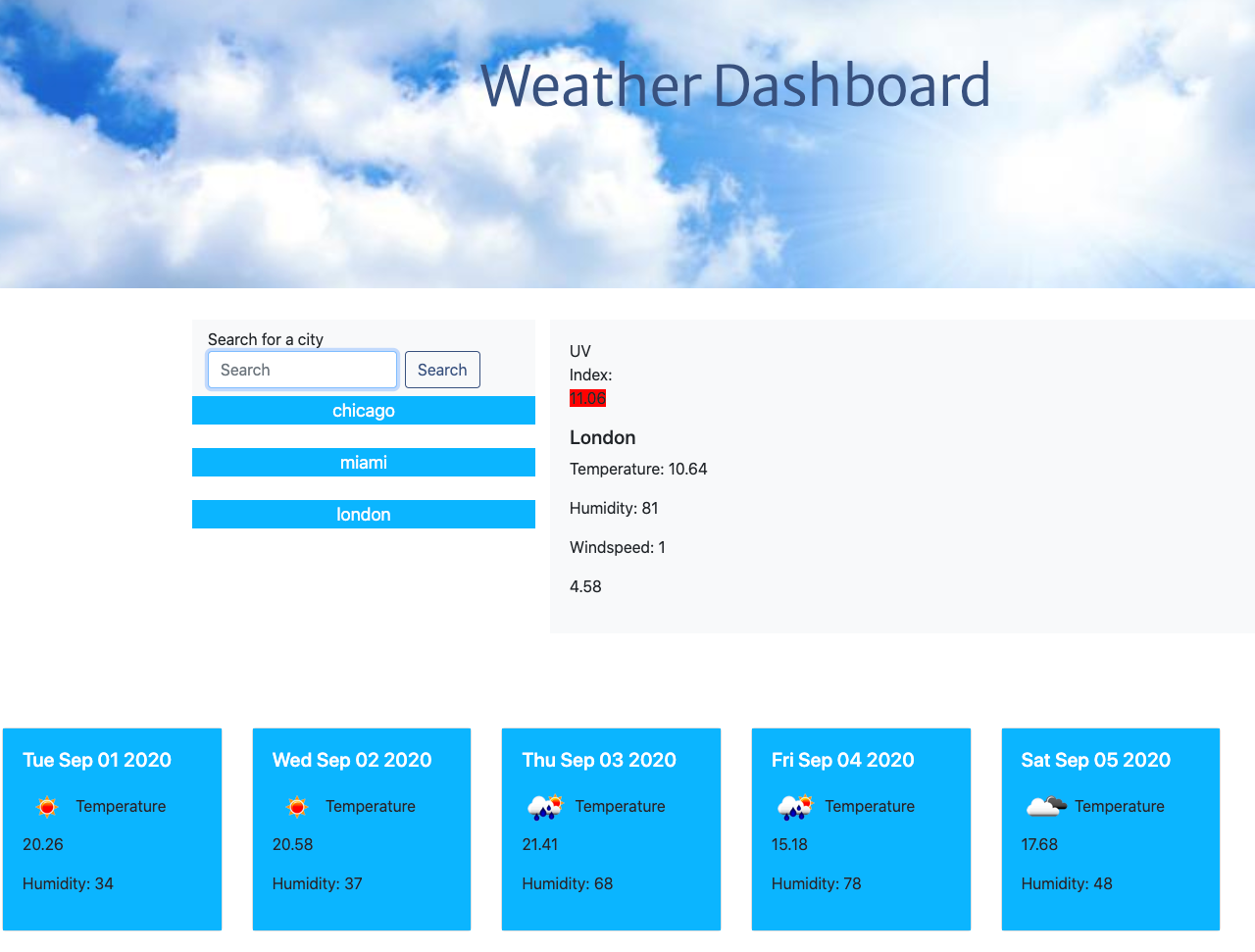 GitHub - begumsacak/weather-dashboard