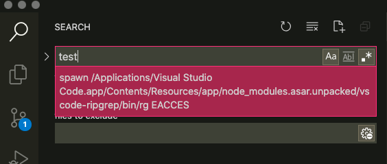 Global search spawn error (v1.54.3) · Issue #120114 · microsoft/vscode ...