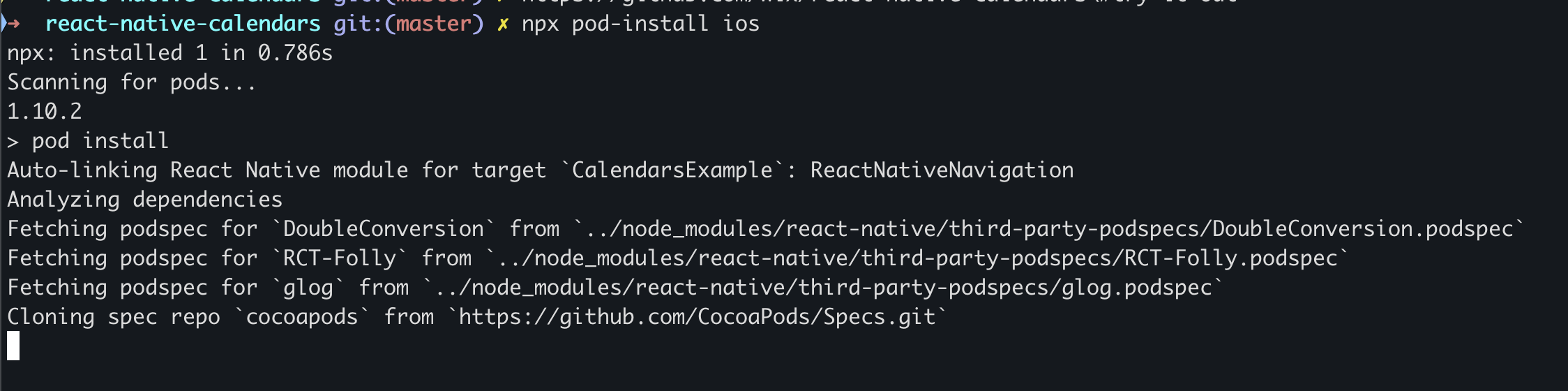 Can't run the example project · Issue #1632 · wix/react-native ...