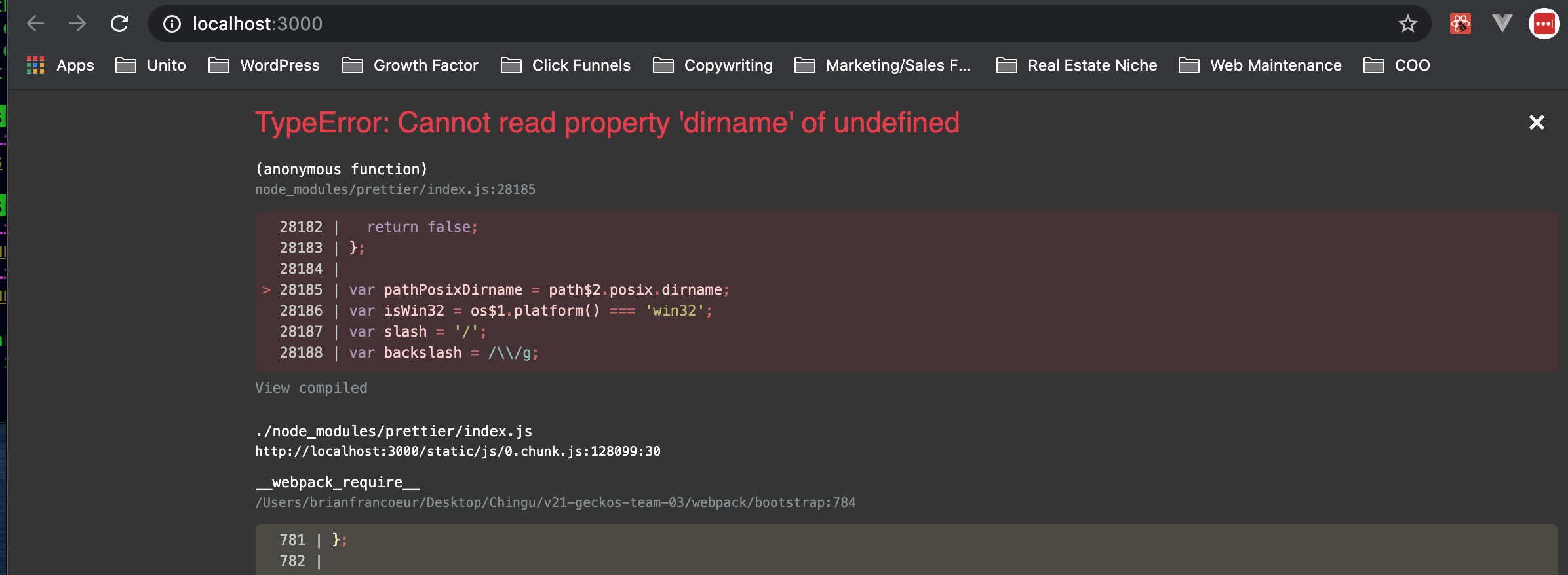 prettier 2.5.0 led to critical dependency warnings and undefined ...