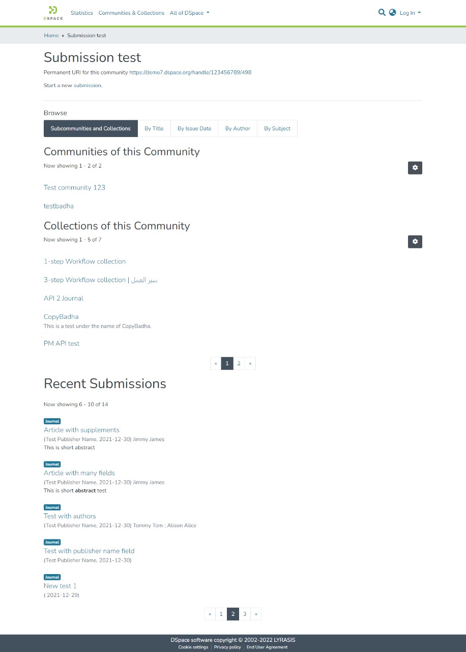 Community Page_recent items_paginated