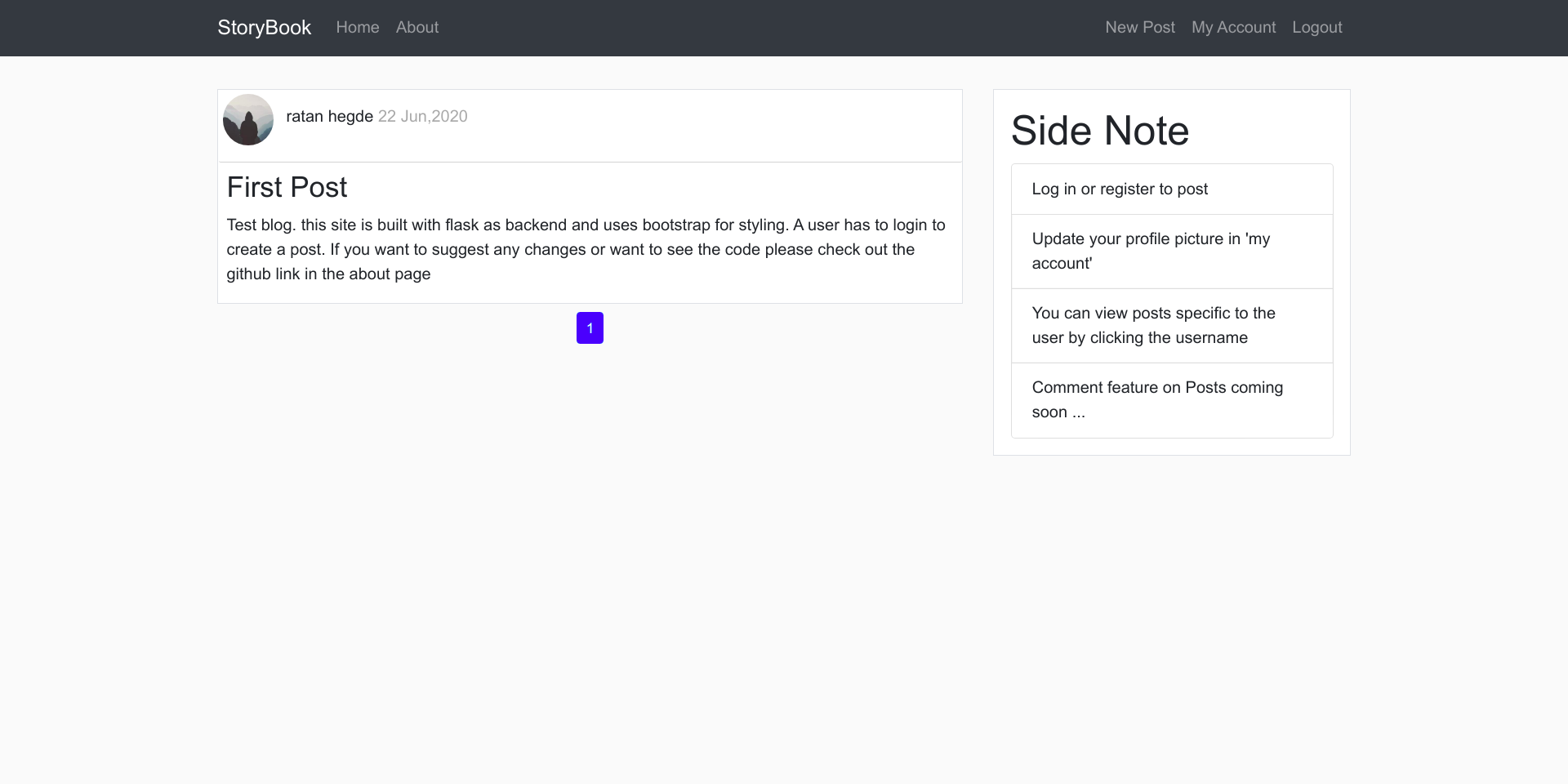 GitHub RatanNarayanHegde/FlaskBlog A blog site to understand working of Flask