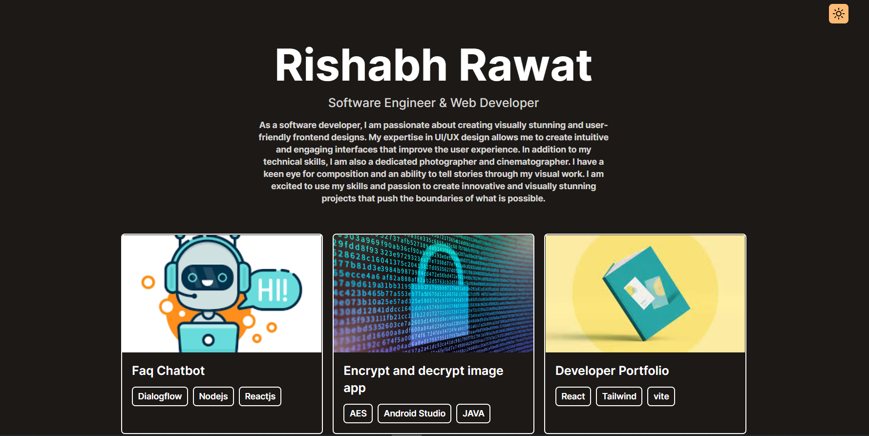 GitHub - RishabhRawatt/minimal_portfolio