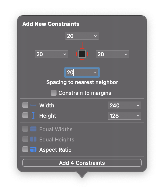 add new constraints