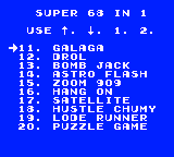 Menu - Super GG 68 in 1 Sonic Adventure (Unl)-02