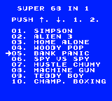 Menu - Super 68 in 1 Simpson (Unl)-01
