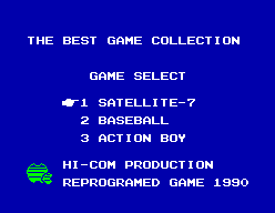 Menu - Hi-Com The Best Collection Satellite-7, Baseball, Action Boy Super 12 in 1 (Unl)-01