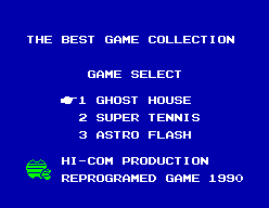 Menu - Hi-Com The Best Collection Ghost House, Super Tennis, Astro Flash Super 12 in 1 (Unl)-01