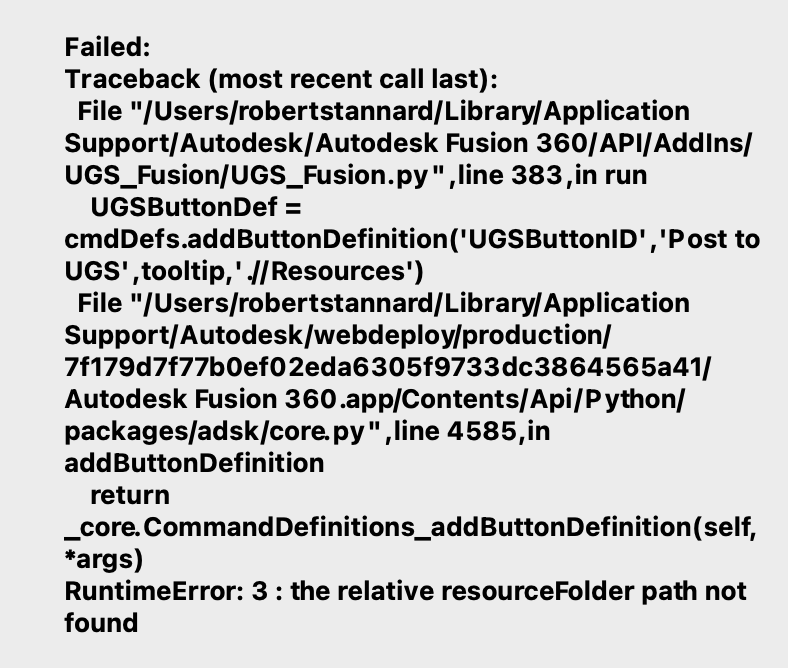 Failed traceback · Issue #6 · tapnair/UGS_Fusion · GitHub