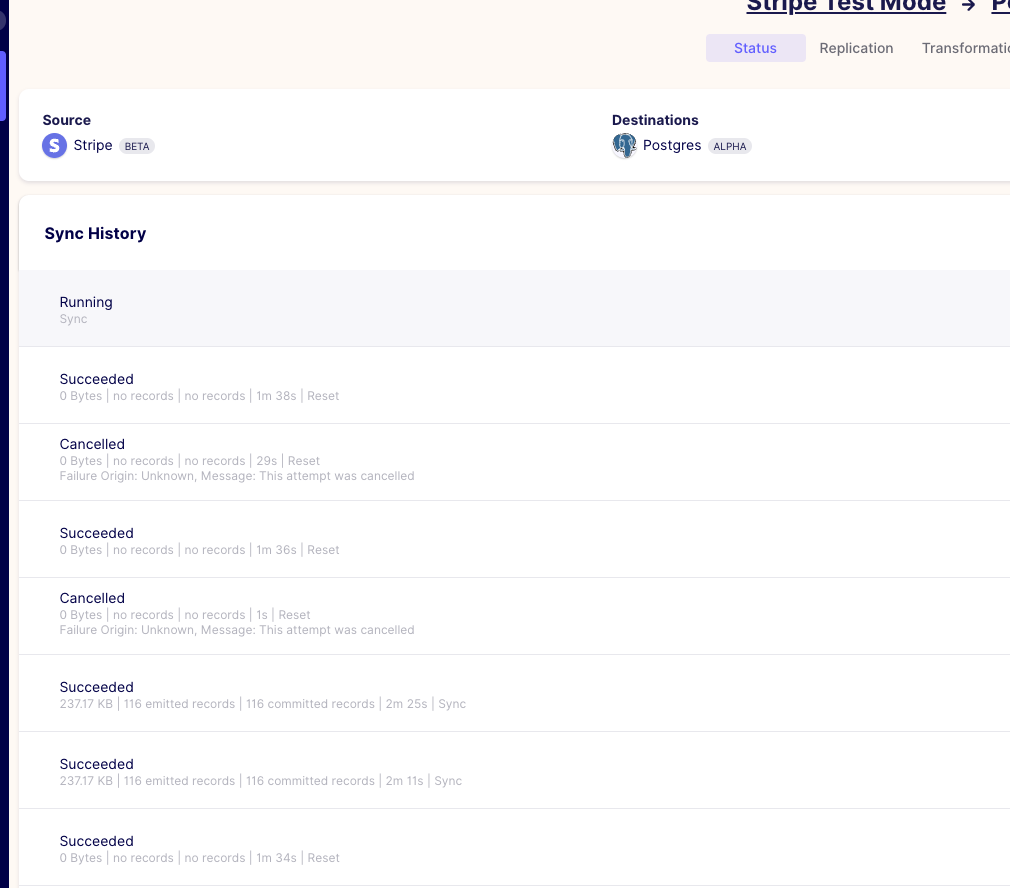 Revisit Sync History Design · Issue #12056 · airbytehq/airbyte · GitHub