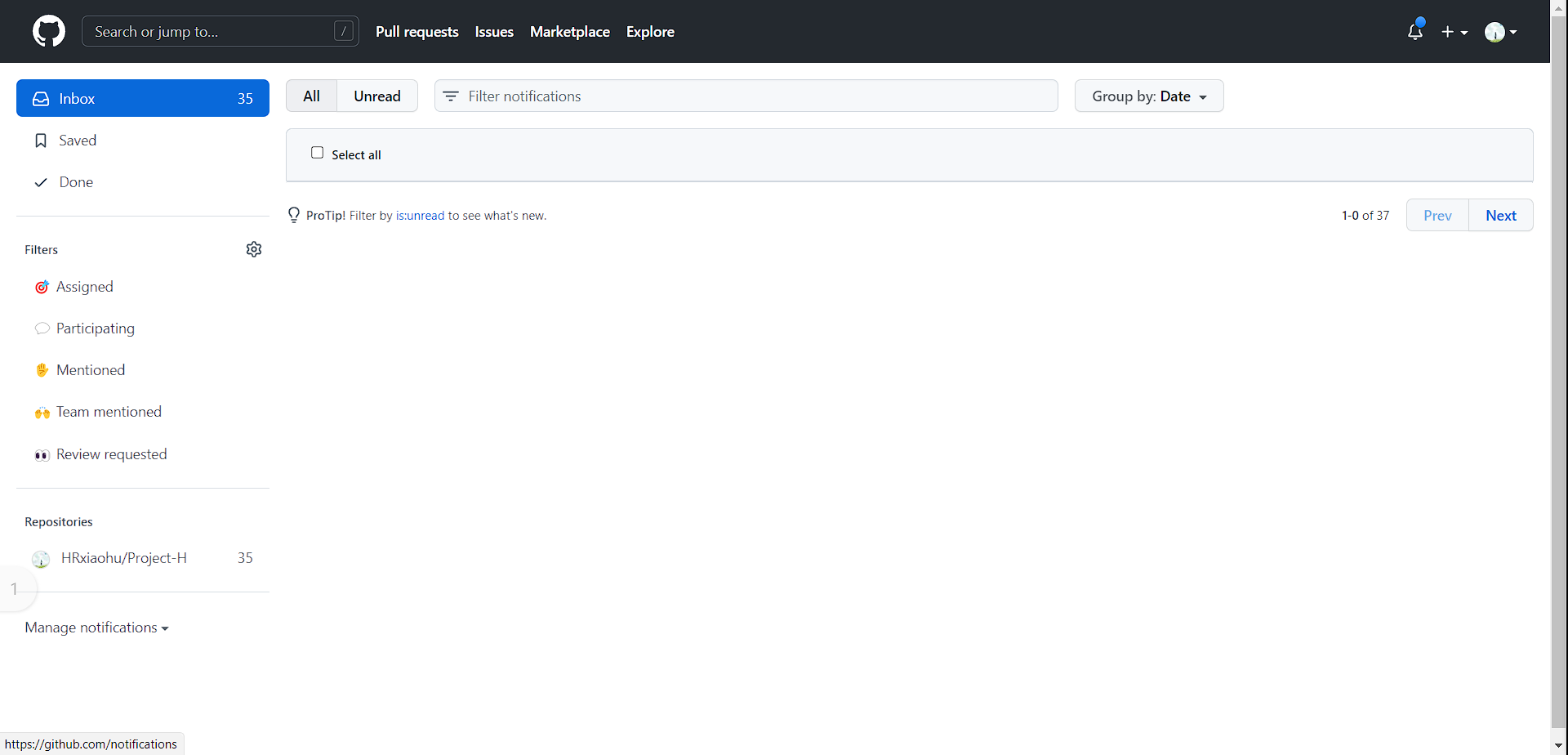 Notifications page bug · community · Discussion #28458 · GitHub