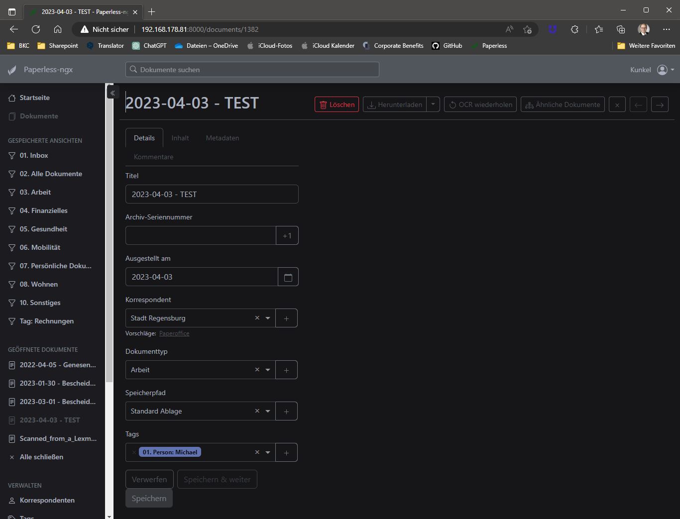 "Connection" between Paperless and the actual PDF files has been lost