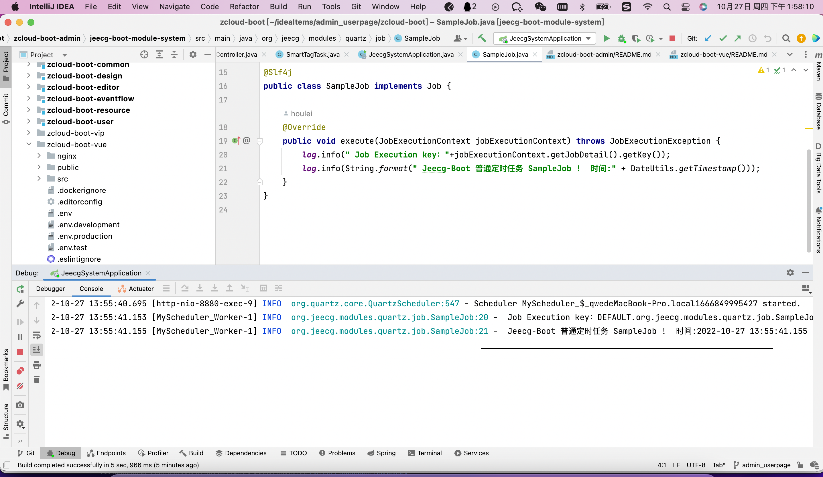 定时任务启动后不生效 · Issue #4153 · jeecgboot/JeecgBoot · GitHub
