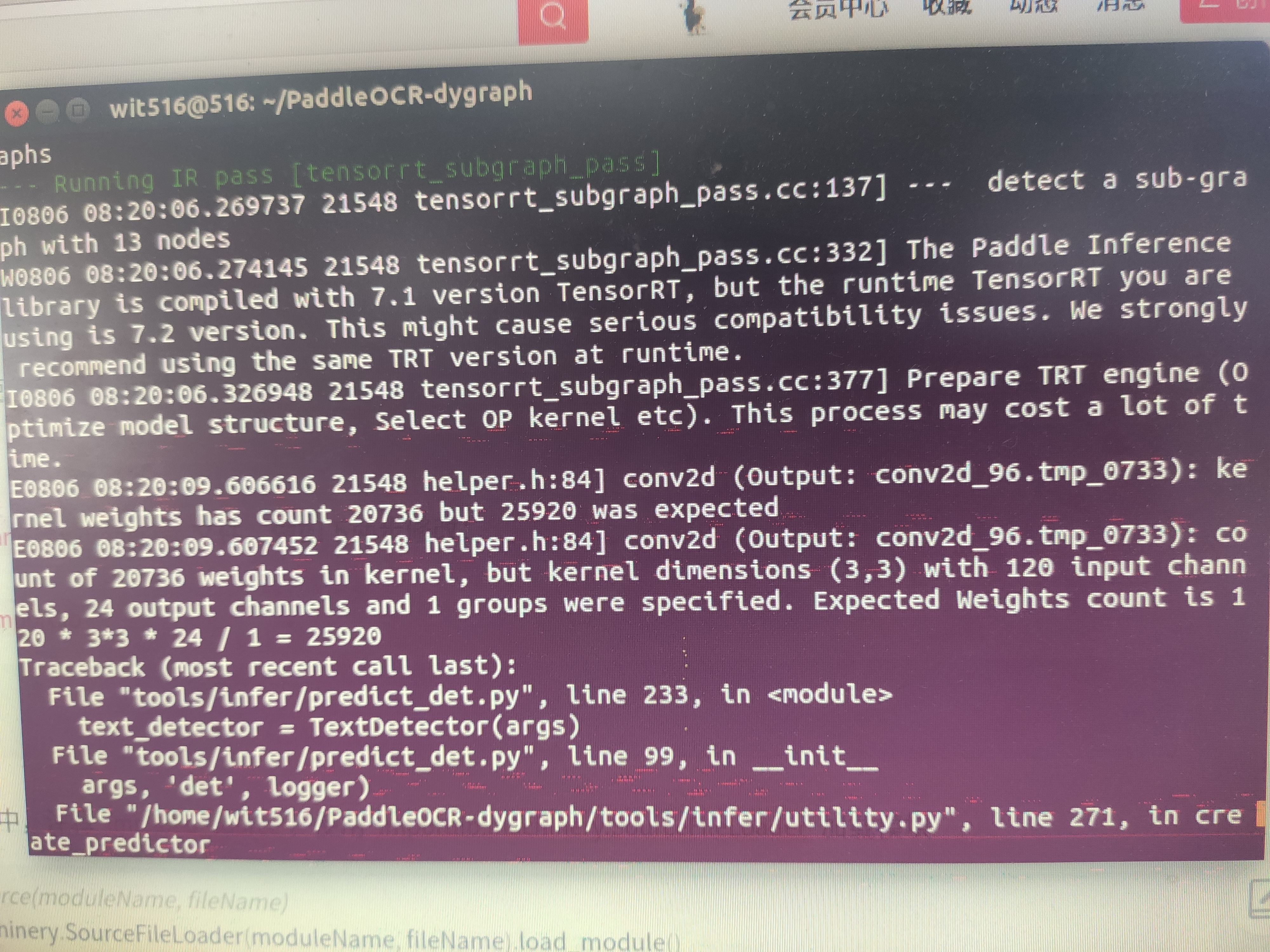 c++ 和 python dygraph tensorrt推理出错 · Issue #3568 · PaddlePaddle ...
