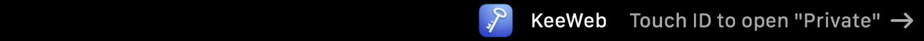 KeeWeb Touch Bar