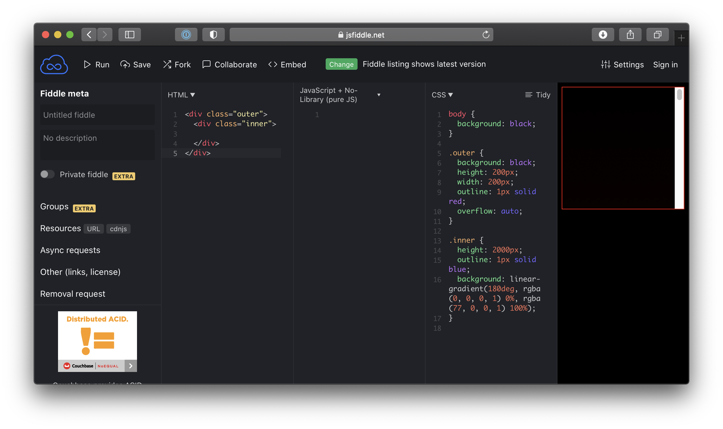 Make changes list scrollbar consistent with the diff viewer scrollbar