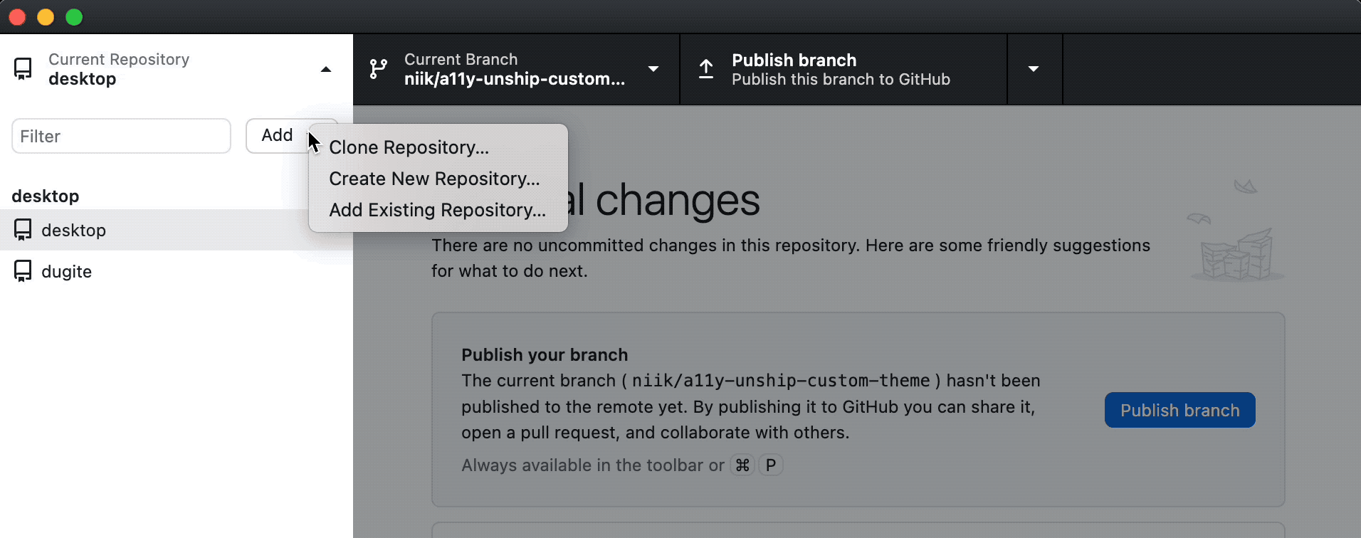 Open cloned repo issue 16263 desktop desktop github