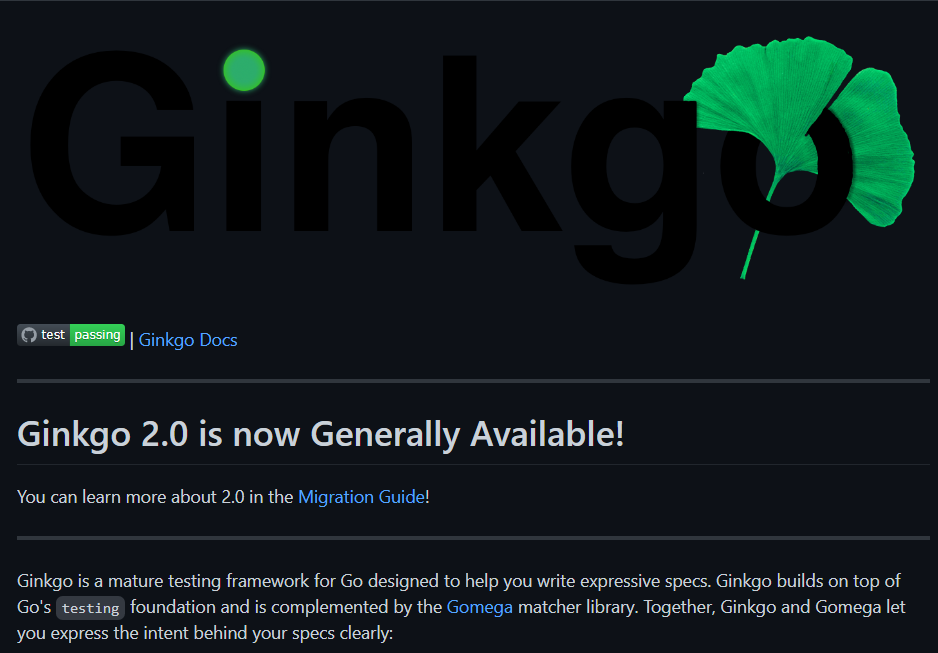 Dark mode in the github the logo is not visible. · Issue #941 · onsi ...