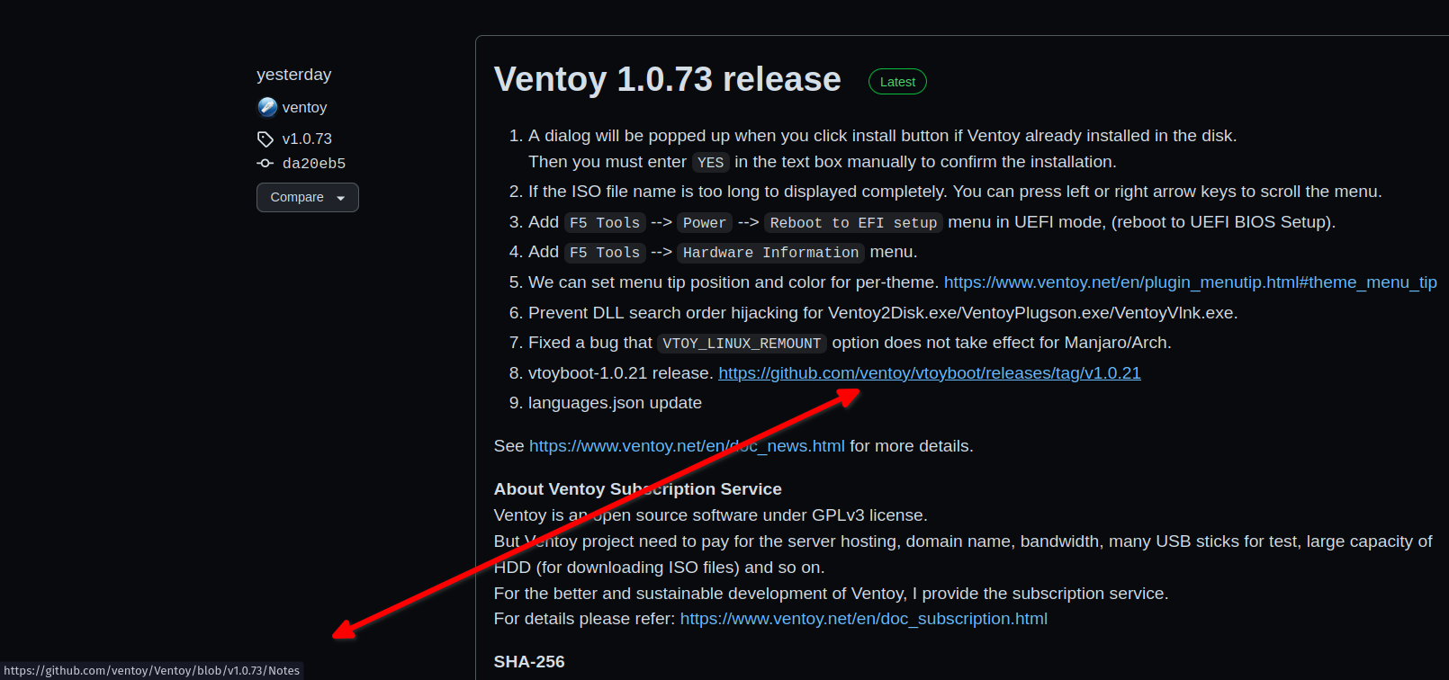 [issue]: Mistake in release notes 1.0.73 · Issue #1569 · ventoy/Ventoy ...