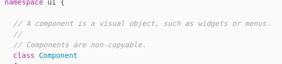 class "Component" is inherited and used by Widgets only and it has an ...