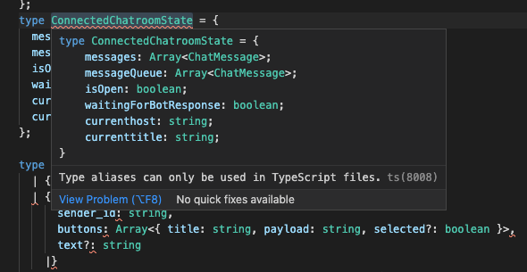 Type aliases can only be used in TypeScript files.ts(8008) · Issue #170 ...